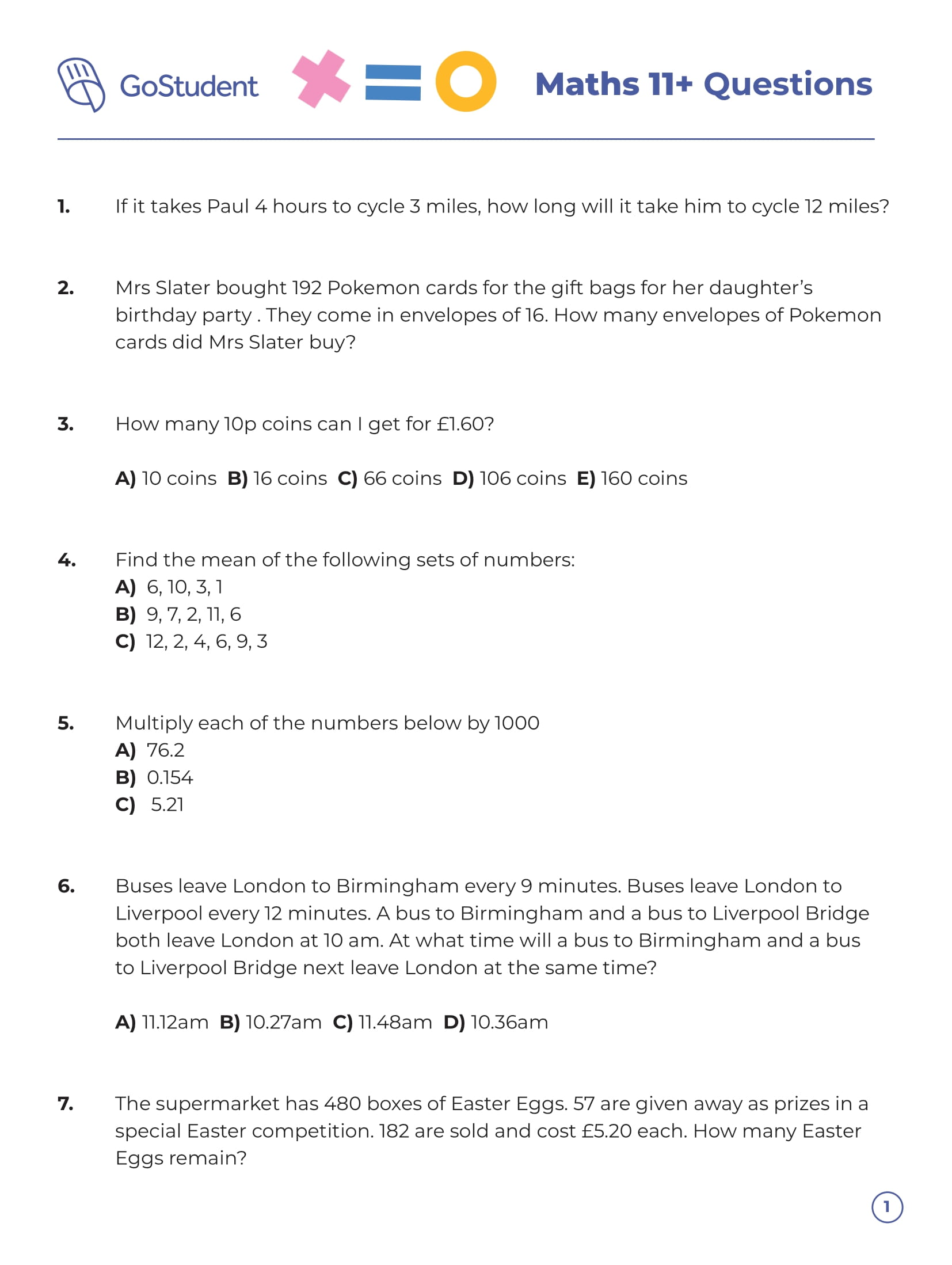 11 Plus (11+) Maths - Reflection - Past Paper Questions - Page 3 of 4