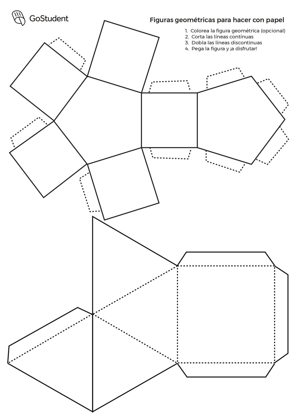 Figuras En 3d Con Papel PDF: Cómo hacer figuras geométricas de papel en 3D | GoStudent
