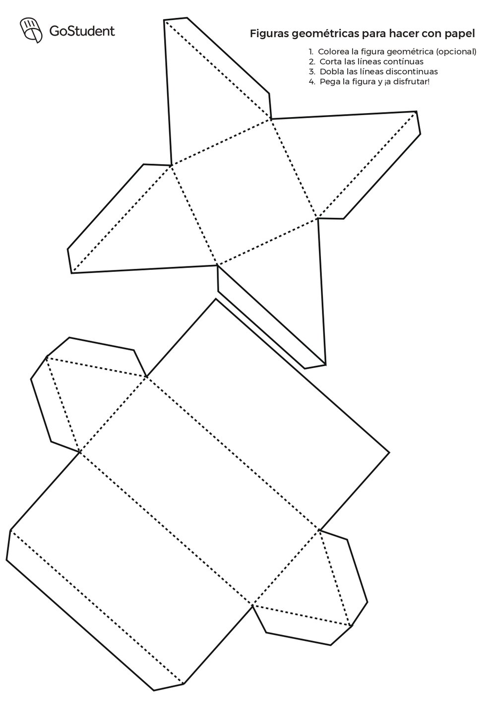 Figuras De Papel 3d Para Imprimir PDF: Cómo hacer figuras geométricas de papel en 3D | GoStudent