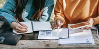 children doing homework