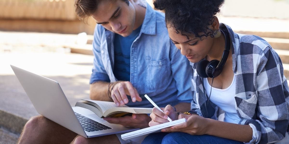 Studying together. Study together. Children studying together. Essay about study at University.