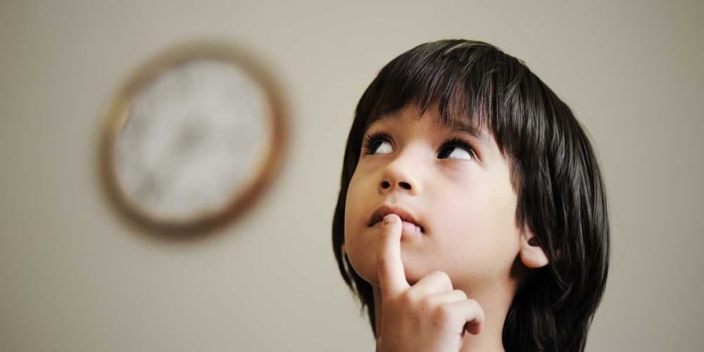 child thinking about decision