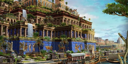 Die hängenden Gärten der Semiramis in Babylon