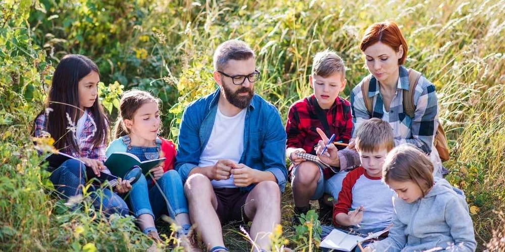 teachers and student at summer camp