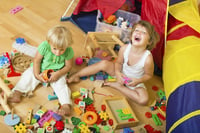 children playing with montessori toys