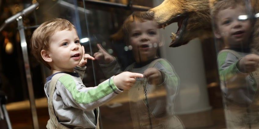 young boy enjoying museums for kids in Birmingham